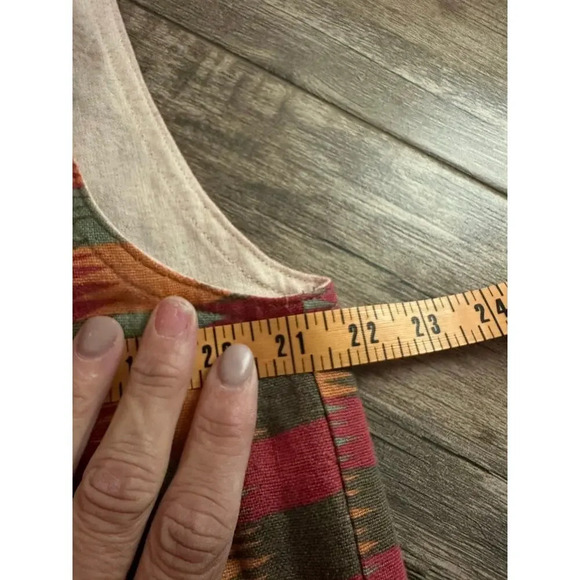 Vintage Now Southwestern Aztec Button Front Vest Size Large - Picture 4 of 7